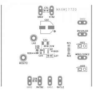 MAXM17720EVKIT#, Средства разработки интегральных схем (ИС) управления питанием Evkit for MAXM17720, 4.5V to 60V Input, 150mA, 5V Synchronous DC-DC and 3.3V, 50mA low noise LDO Himalaya uSLIC Power Module