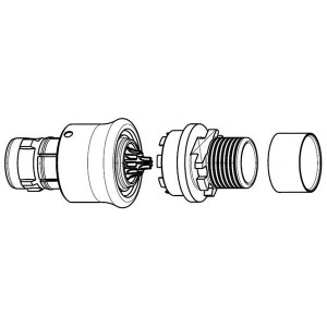 S11YAR-P14XCD0-0000, Цилиндрические защелкивающиеся разъемы CONN PLUG MALE 14P GOLD SLDR CUP