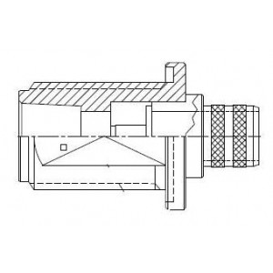 172168, РЧ соединители / Коаксиальные соединители N BULKHEAD CRIMP JACK RG-214