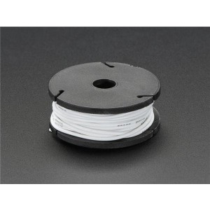 2518, Принадлежности Adafruit  Silicone Cover Stranded-Core Wire - 25ft 26AWG - White