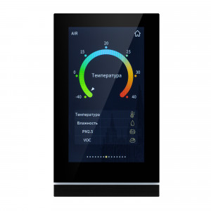 INTELLIGENT ARLIGHT Панель сенсорная KNX-113-51-MULTI-V5-IN (20-30V) 031738, Многофункциональная встраиваемая настенная панель стандарта KNX с цветным сенсорным IPS дисплеем 5.1”. До 16 слайдов, на каждом до 8 элементов управления. Виджеты для RGBW, MIX (CCT), климатики, мультимедиа. Встроенный датчик температуры.