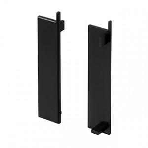 PLINTUS-H58-F BLACK, Пара глухих заглушек для профиля PLINTUS-H58-F черного цвета. Материал пластик.  В комплекте 2 шт., цена за 1 комплект.
