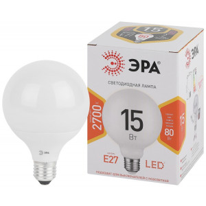 Лампа светодиодная LED G90-15W-2700K-E27 G120 15Вт шар E27 тепл. бел. декор. Б0049077