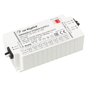 Блок питания ARJ-SP-10-PFC-0-10V (10W, 120-350mA) (Arlight, IP20 Пластик, 5 лет)