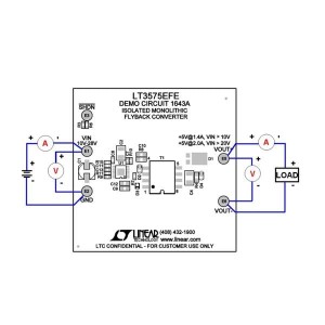DC1643A, Средства разработки интегральных схем (ИС) управления питанием LT3575EFE Demo Board - 10V ? VIN ? 28V,