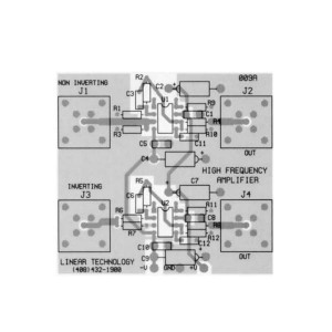 DC009A, Средства разработки интегральных схем (ИС) усилителей HIGH SPEED OP-AMP HIGH SPEED Op Amp EVALUATION PC BOARD