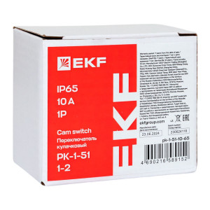 Переключатель кулачковый ПК-1-51 10А 1P -1-2- IP65 EKF