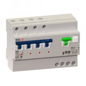 Выключатель автоматический дифференциального тока 4п C 32А 30мА тип A 6кА OptiDin VD63 УХЛ4 103479