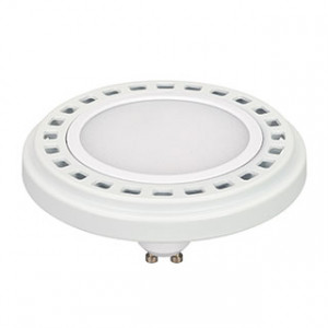 AR111-UNIT-GU10-15W-DIM WARM3000, Светодиодная лампа AR111, цоколь GU10, светодиод SMD, цвет БЕЛЫЙ ТЕПЛЫЙ 3000K, угол 120°, мощность 15Вт, напряжение 230V, Индекс цветопередачи CRI>80 Диммер TRIAC  Цвет рамки белый