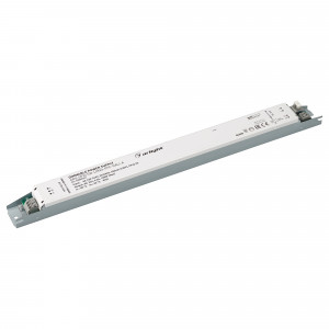 Блок питания ARV-SP24100-LONG-PFC-1-10V-A (24V, 4.2A, 100W) 025518(1), Блок питания 24V, ток 4,2А, 100Вт, с управлением 1-10V, с корректором мощности, PF>0,95. Тонкий металлический корпус IP20. Вход: 220-240VAC. Выход: 24VDC 4.2A. Размер 360х30х21 mm. Совместимость со стандартом EMC. Гарантия 5 лет.