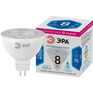 Лампа светодиодная STD LED Lense MR16-8W-840-GU5.3 8Вт MR16 софит 4000К нейтр. бел. GU5.3 650лм 170-265В линзованная Б0054939