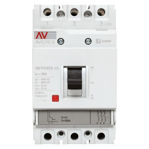 Выключатель автоматический 3п 40А 35кА AV POWER-1/3 TR AVERES mccb-13-40-TR-av