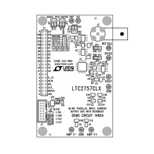 DC1485A, Средства разработки интегральных схем (ИС) преобразования данных LTC2757ACLX - 18-Bit Parallel Iout DAC w