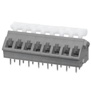 TBL005A-500-08GY-2WT, Фиксированные клеммные колодки Terminal block, screwless, 5.00, 45 , 8, Gray w White Button