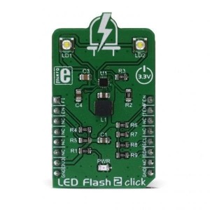 MIKROE-2830, Средства разработки схем светодиодного освещения  LED Flash 2 click