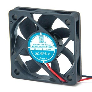 OD5010-12MB, Вентиляторы постоянного тока DC Fan, 50x10mm, 12VDC, 10CFM, 0.09A, 25dBA, 4600RPM, Dual Ball Bearing, Lead Wires