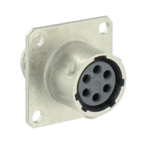 UT0W0106SH6, Стандартный цилиндрический соединитель 6P Size 10 Wall Mount Receptacle