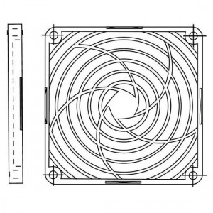 LZ32P, Fan Cords & Accessories Guard Grille for 80mm Size Fans or 8000 Series, Plastic