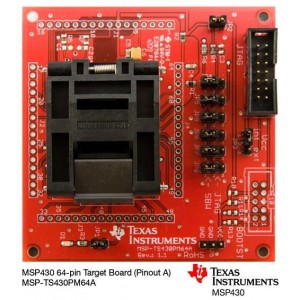 MSP-TS430PM64A, Панели и адаптеры MSP430F41x2 64P Sock Target Board