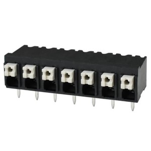 TBLH10-500-07BK, Фиксированные клеммные колодки Terminal block, screwless, High Temp, 5.00, Horizontal, 7, Black w Gray Button