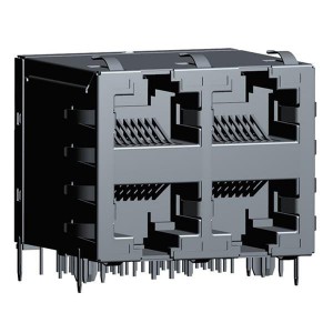ARJM22A1-547-NN-EW2, Модульные соединители / соединители Ethernet CONN MAGJACK 4PORT 100 BASE-TX