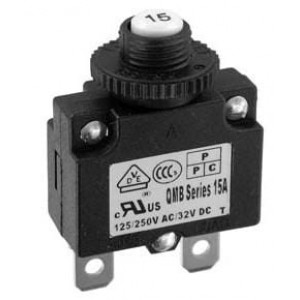 QMB-203-00ENN-3BA, Автоматические выключатели 20A Snap In Plastic .250 QC TAB