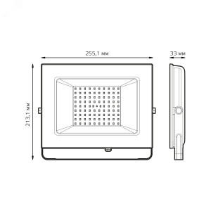 Прожектор светодиодный Elementary 100W 9475lm IP65 4000К черный 1/4 613100110