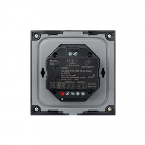 Панель SMART-P99-DIM-G-IN Black (230V, 1.5A, 0/1-10V, Rotary, 2.4G) 028433, Встраиваемая роторная панель RF 2.4 ГГц, цвет чёрный. Материал - стекло. Выходной сигнал 0/1-10V. Управление яркостью с помощью роторного вращателя. Работает в режиме master/slave, 1 зона. Питание 230V, входное напряжение 100-240VAC. Габариты 86х86х35 мм.