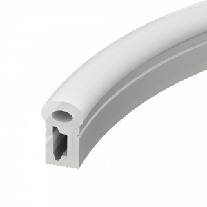 Силиконовый профиль WPH-FLEX-0817-SIDE-S8-10m WHITE 040827, Цельнолитой силиконовый гибкий профиль, белый матовый. Габаритные размеры 10000х9,6х16,5 мм. Горизонтальный изгиб SIDE, минимальный радиус изгиба 30 мм. Для установки во влажных помещениях необходима герметизация при помощи двухкомпонентного эпоксидного г