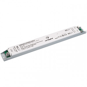 Блок питания ARV-SP24150-LONG-PFC-1-10V-A (24V, 6.25A, 150W) 025517, Диммируемый источник напряжения по стандарту 1-10 В с гальванической развязкой для светодиодных изделий. Входное напряжение 220-240 VAC. Выходные параметры: 24 В, 6.25 А, 150 Вт. Встроенный PFC >0.95. Герметичный алюминиевый корпус IP 67. Рабочая температ