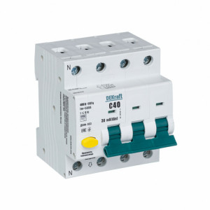 Выключатель автоматический дифференциального тока 4п (3P+N) C 40А 30мА тип AC 6кА ДИФ-103 16216DEK