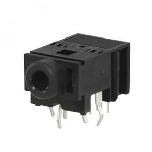 SJ-3581NG, Телефонные разъемы audio jack, 3.5 mm, rt, stereo, through hole, DPDT switch