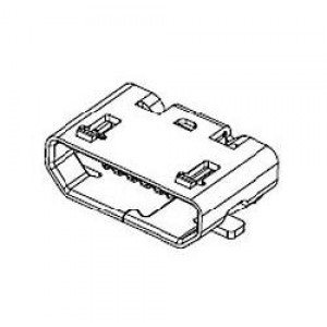 47346-1001, USB-коннекторы uUSB B Rec BotMt Flangeless SMT