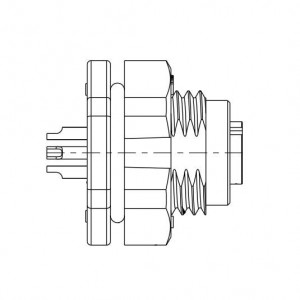 HPC-05PFFS-SF8001, Стандартный цилиндрический соединитель 5PIN F CONN F PIN PLASTIC