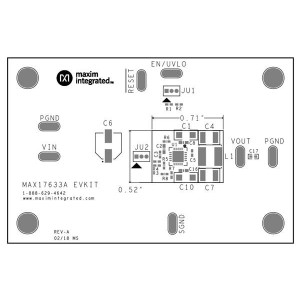 MAX17633AEVKIT#, Средства разработки интегральных схем (ИС) управления питанием 4.5V to 36V, 3.5A, High-Efficiency, Synchronous Step-Down DC-DC Converter with 3.3V Output