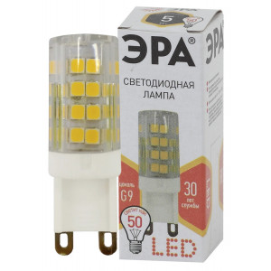 Лампочка светодиодная STD LED JCD-5W-CER-827-G9 G9 5Вт керамика капсула теплый белый свет Б0027863