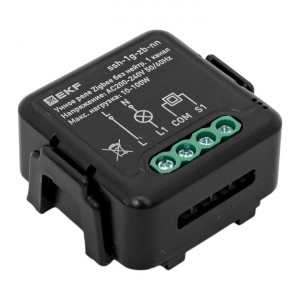 Умное реле в подрозетник 1-канальное без нейтрали Zigbee EKF Connect Select ssh-1g-zb-nn