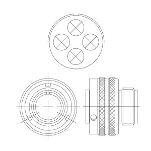 PKB06RFC36-5T, Круговой мил / технические характеристики соединителя 4 Contact Size 0 Temp Grip Scket Plug