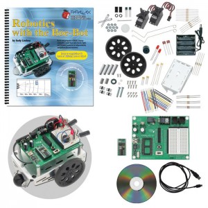 28832, Макетные платы и комплекты - PIC / DSPIC BOE-BOT ROBOT KIT USB VERSION