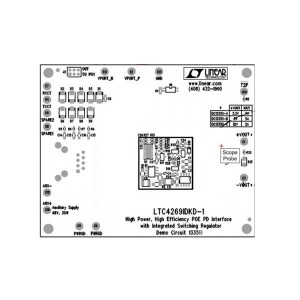 DC1335B-B, Средства разработки интегральных схем (ИС) управления питанием LTC4269-1 - PoE Powered Device w/48V Iso