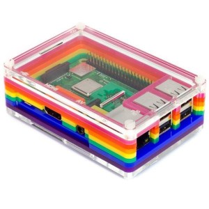 PIM339, Принадлежности Pimoroni Pibow 3 B+ (Raspberry Pi 3 B+, 3, & 2) - Rainbow