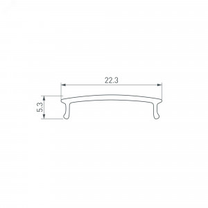 Экран ARH-WIDE-(F)-H10-2000 OPAL 023308, Матовый экран PC (70%) для профиля WIDE-H10, WIDE-F-H10, ARH-LINE-4874-DUAL. Плоский, длина 2000мм. Цена за 1м.