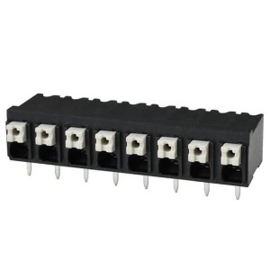 TBLH10-500-08BK, Фиксированные клеммные колодки Terminal block, screwless, High Temp, 5.00, Horizontal, 8, Black w Gray Button