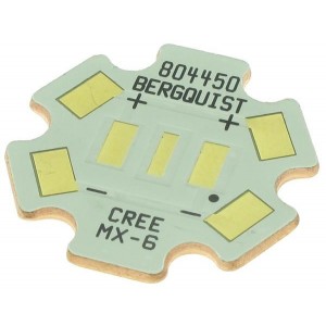 804450, Термальные платы (MCPCB) Thermal Clad Power LED IMS Substrate, Footprint = Cree XLamp MX-6, Star Board (1-up), TCLAD LED IMS Series, 804450-A