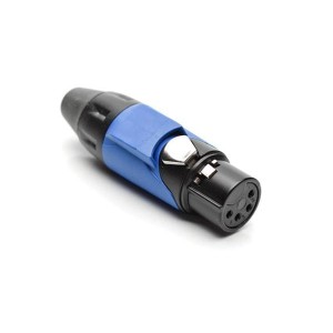 AX4FB6M-AU, Разъемы XLR 4P SOCKET F PLUG BLKGLD W BLU MRK SLV