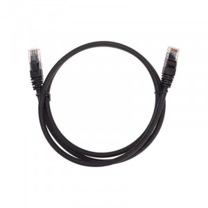 Патч-корд U/UTP CAT 6 RJ45-RJ45 26AWG LSZH черн. 1м 02-0292-1