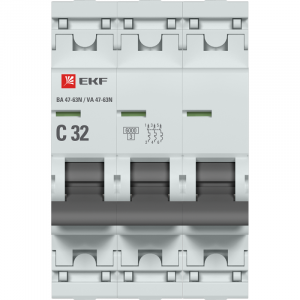 Выключатель автоматический 3п C 32А 6кА ВА 47-63N PROxima M636332C