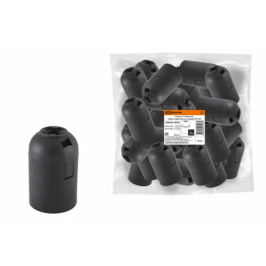 Патрон Е27 подвесной, термостойкий пластик, черный, Б/Н SQ0335-0055