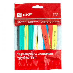 Набор трубок термоусадочных ТУТ нг тонкостен. 12/6 (7 цветов по 3шт 100мм) tut-n-12