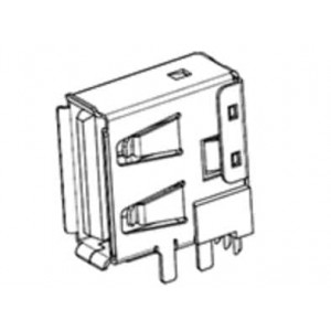 67329-8040, USB-коннекторы USB A UPRIGHT CONN FLANGEOUT W/FORK